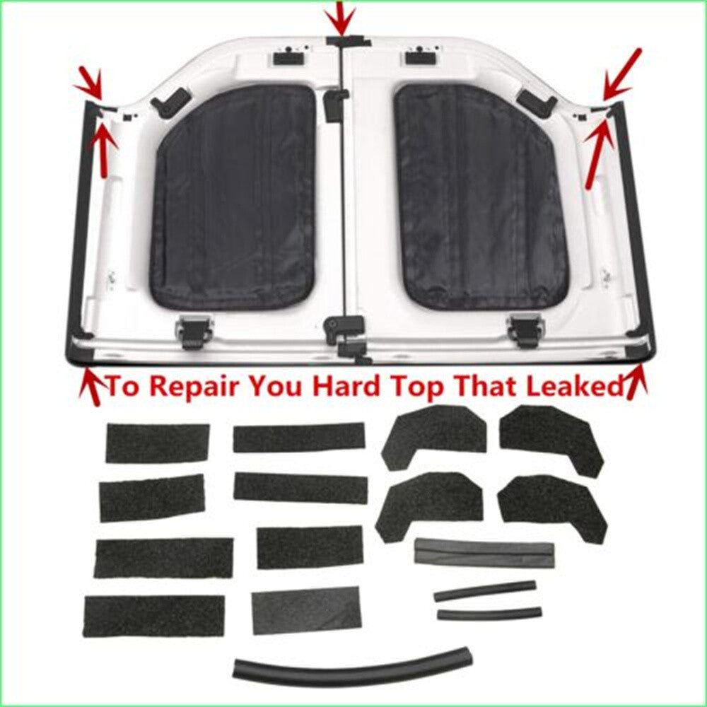 17x Hardtop Seal Fits 2007-2018 for Jeep for Wrangler JK Interior Accessories - n