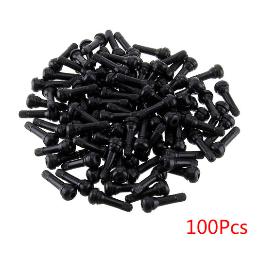 100Pcs for Universal Snap-In Tubeless Tire Wheel Valve Stems Medium Rubber Kit Q