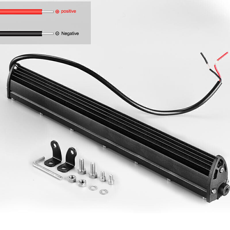 Slim 13inch 120W LED Light Bar Flood Work Lamp Offroad Driving ATV SUV Truck 4WD
