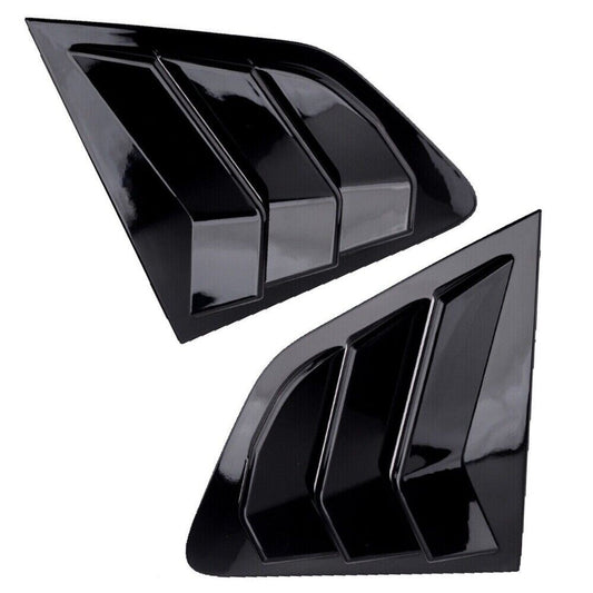 2x Black Rear Window Shutter Louver Scoop Cover ABS for Qashqai J11 Parts n
