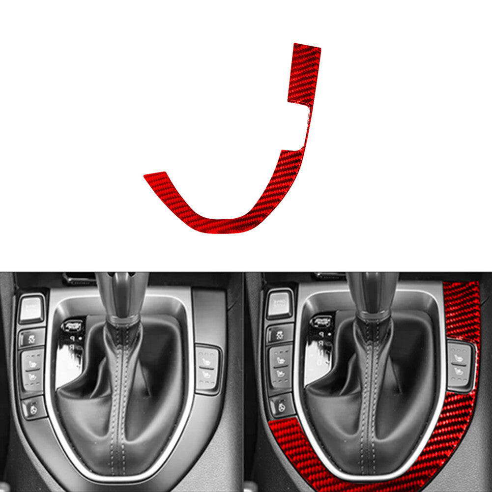 Red Carbon Fiber Steering Wheel Chin Frame Cover Trim for Kia Cadenza 2014-2016 v