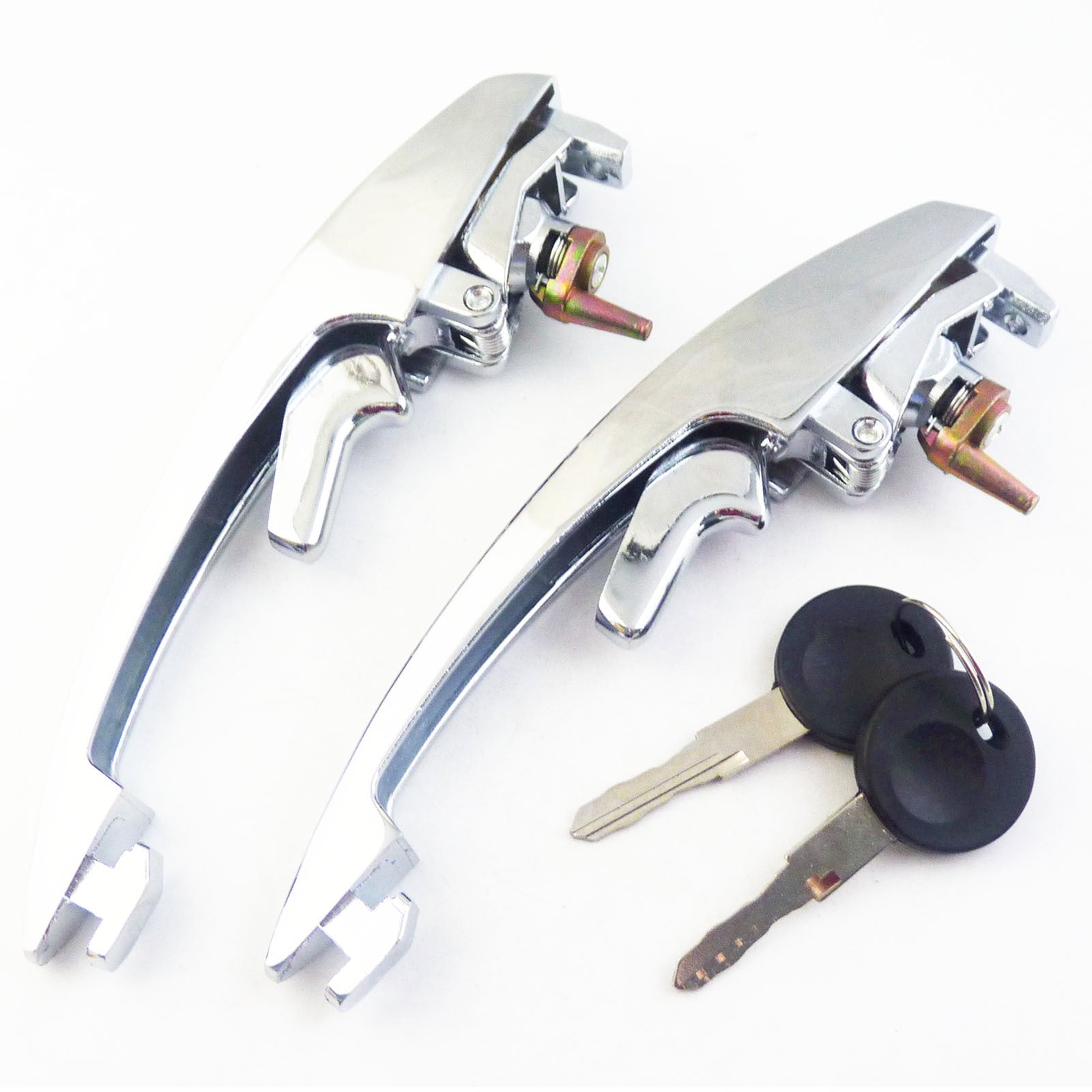 for for VW Beetle 1968 - 1979 Exterior Door Handle Front Key ALIKE 113898205M 2 pcs New - v