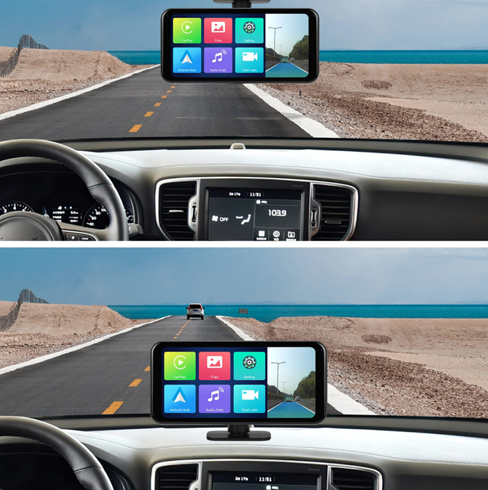 6.25in Car Player Carplay Android Auto ADAS DVR 4K Dash Cam With AHD Rear Camera