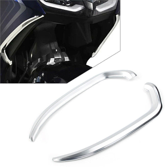 Matte Chrome Vertical Vent Trim Fit for Honda Goldwing 1800 Gold Wing GL1800 18-20 Q