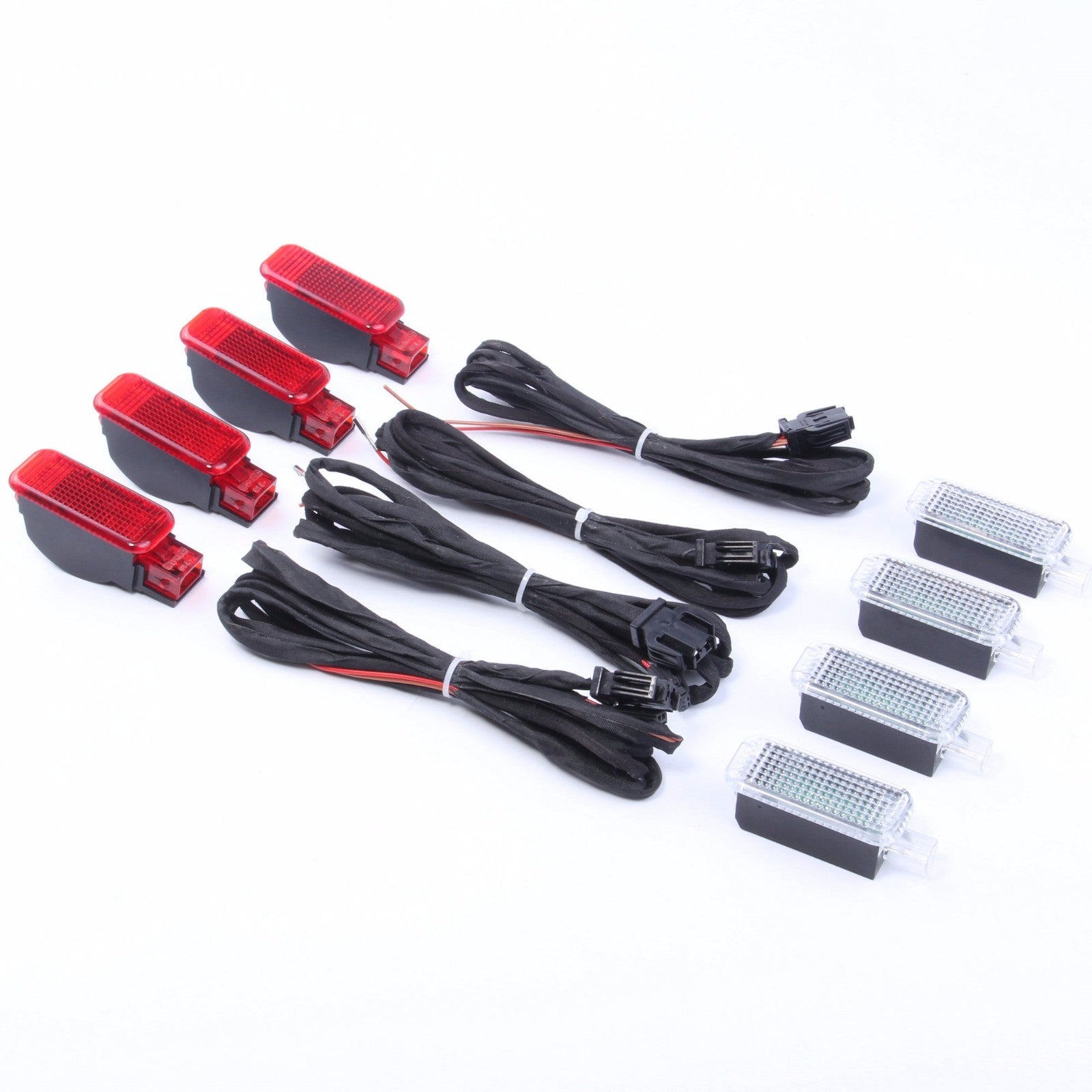 8pcs LED Door Panel Warning Light With Cable for AUDI A3 S3 for A6 Q3 Q5 TT R8 Q