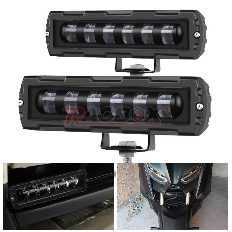 2X 6inch LED Work Light Bar 7D Driving Spot Flood Pods Fog Lamp Offroad SUV ATV