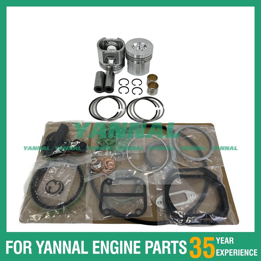 Piston hot parts for Deutz F2L511 rebuild kit with piston rings and cylinder gaskets -
