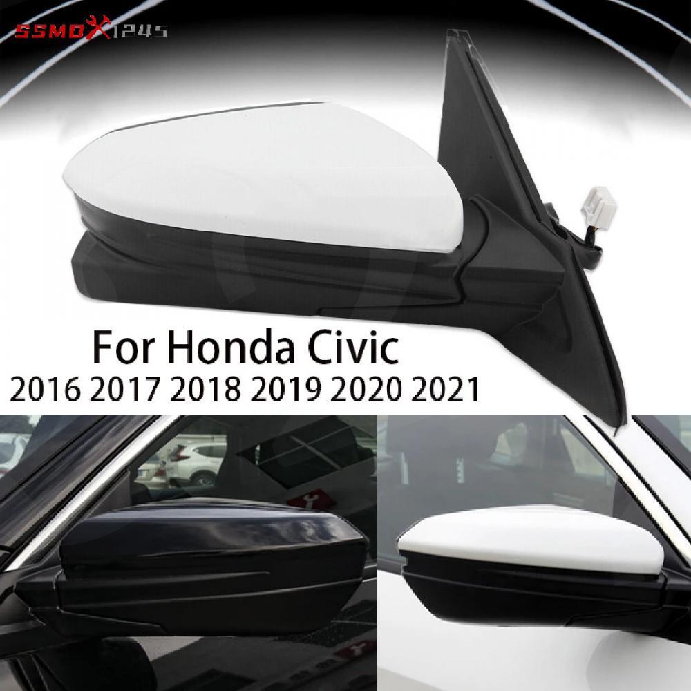 FOR 2016-2021 for HONDA for CIVIC SEDAN WHITE RIGHT SIDE MIRROR POWER HEATED VIEW CAMERA