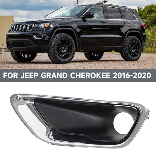 Left Front Bumper Fog Light Lamp Bezel Cover for Jeep Grand Cherokee 2016-2020