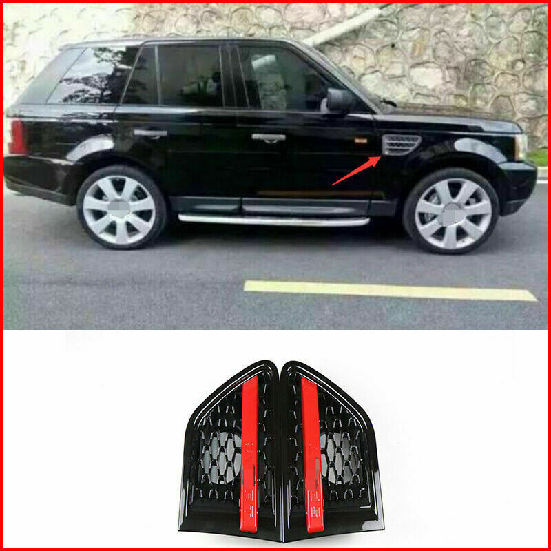 Black Red Front Side Door Fender Cover Trim for Land Rover Range Sport 2006-2013