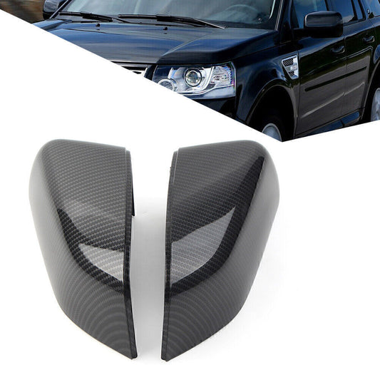 Pair Mirror Cover Cap for Land Rover LR2 LR4 for Range Rover Sport Freelander 2 Q