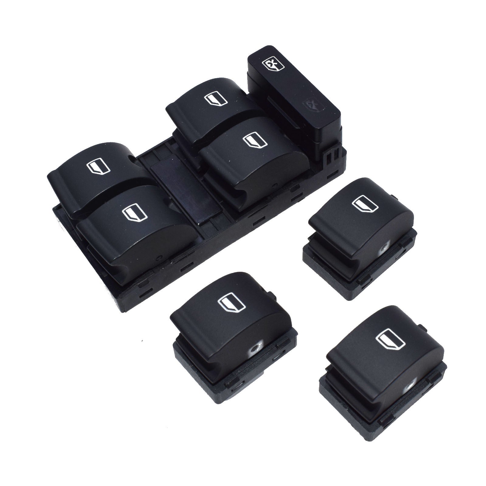 Set of 4 Master Passenger Power Window Switch Panel for for Audi A4 2002 - 2008 New - v