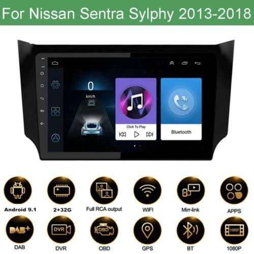 10.1-inch Android 9.1 Car Radio GPS Player for Sentra Sylphy 2013-2018 (2+32GB) n