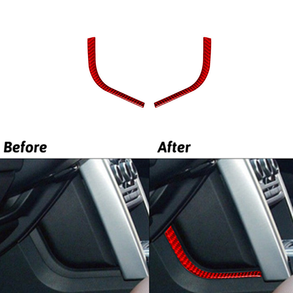8x Carbon Fiber Interior Dashboard Kit Cover Trim For Tacoma 2016-21 Red v