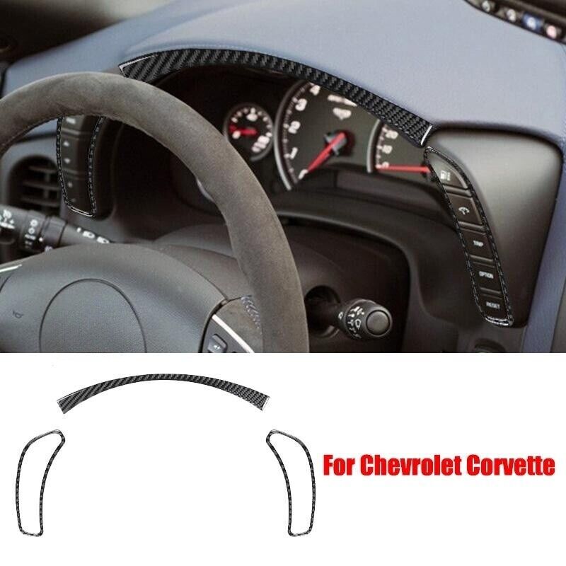 Carbon fiber car speedometer decorative sticker for Corvette C6 05-13- n