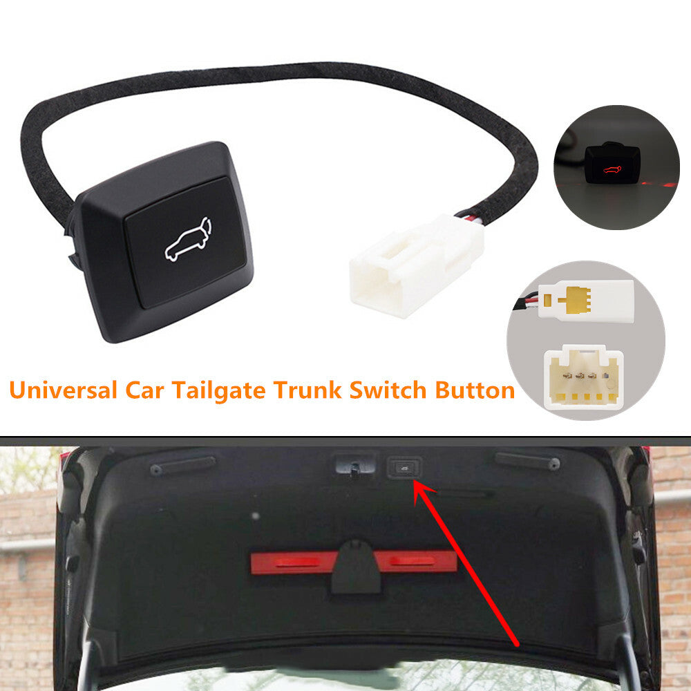 Car trunk lock, electric tailgate, trunk release switch button, red light - n