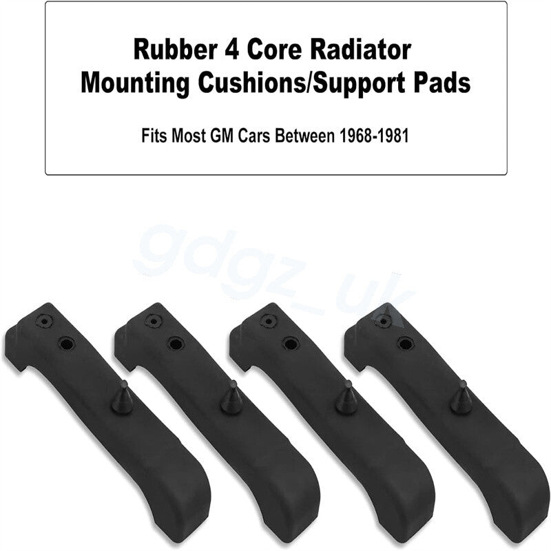 4 Core Radiator Mounting Pads Rubber Support Pads 4PCS FOR GM 1968-1981 Black