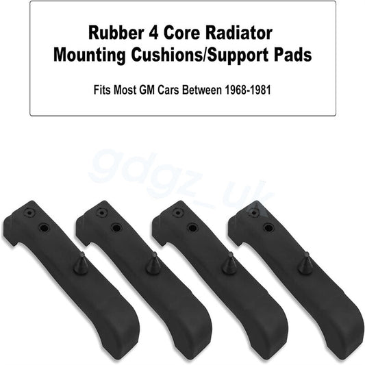 4 Core Radiator Mounting Pads Rubber Support Pads 4PCS FOR GM 1968-1981 Black