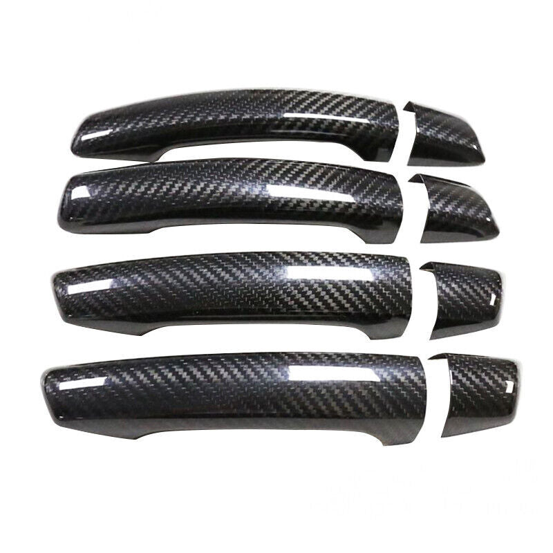 Real Carbon Fiber Car Door Handle Cover Exterior Trim for Audi TT TTS 2016-2021