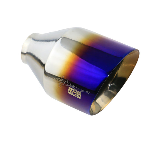 Universal 2.5'' inlet 4.5'' outlet Exhaust End Tips Muffler Blue Tip 2.5in New