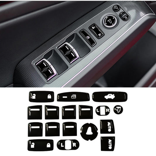 Accessories Car Window Lift Button Switch Trim for Honda for Civic Sedan 2022 Black