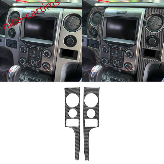 for Ford F150 2009-2014 Central Control Side Panel Decorative Cover Carbon Fiber