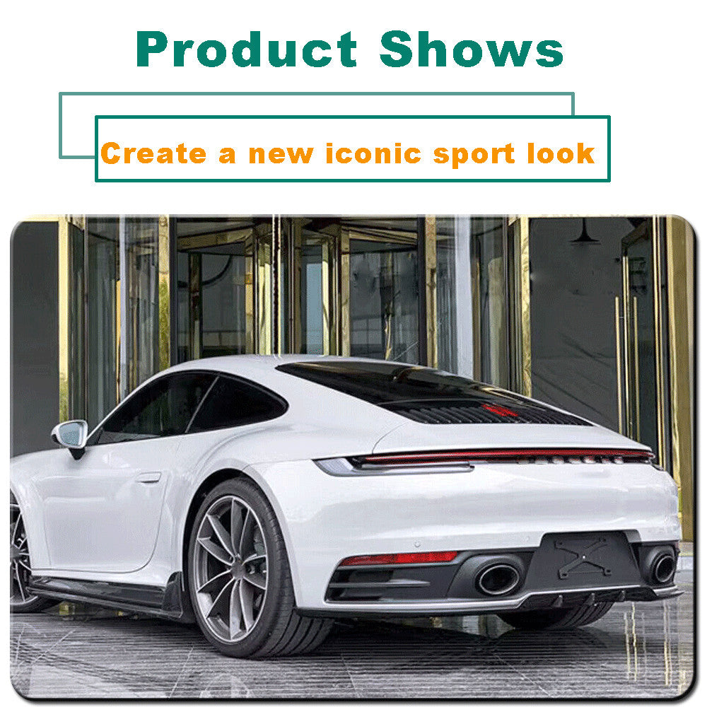 for Porsche 911 992 Carrera 4 S 4S 19+ Dry Carbon Fiber Rear Bumper Diffuser Lip