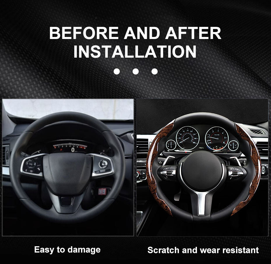 Steering Wheel Covers Leather ABS Car Booster Anti-skid Protector Accessories