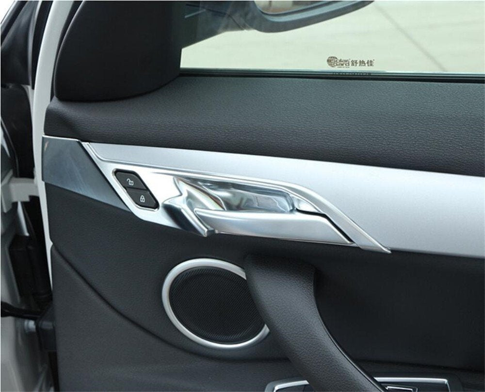 Silver ABS Interior Door Handle Bowl Panel Cover for BMW X1 X2 F48 F47 2016-2021