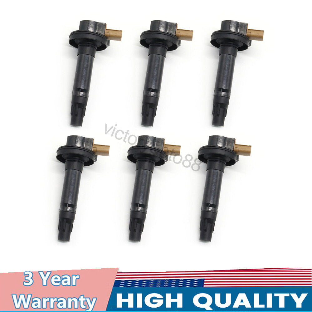 6-Piece Ignition Coil and Spark Plug Pack for Ford Police F-150 Transit BL3E-12A375-CA