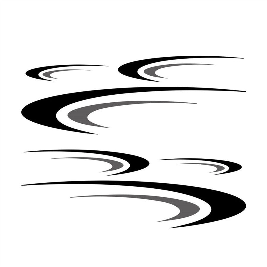 Car Stickers Black+Grey For Caravan Camper Motorhome RV Trailer Body Decoration