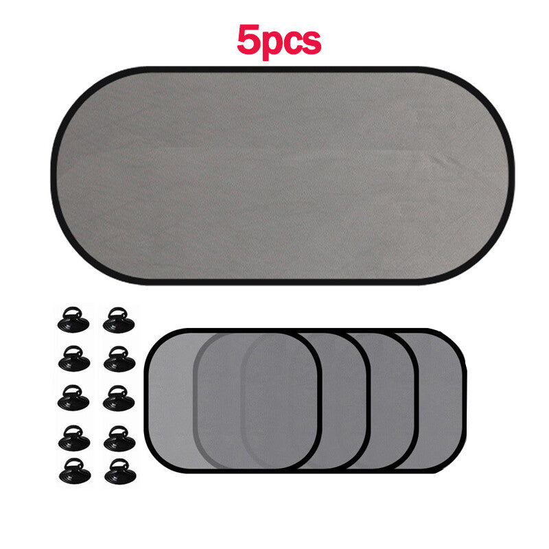 5-Piece Window Mesh Cover for Windshields and Rear Side Sun Visors - n