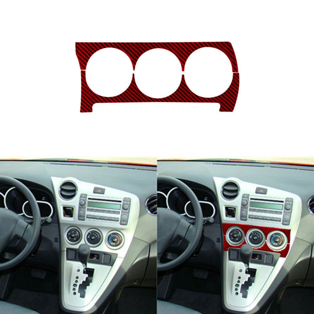 2X Red Carbon Fiber Gear Shift Frame Trim Cover for Hyundai for Veloster JS 2019-22 v