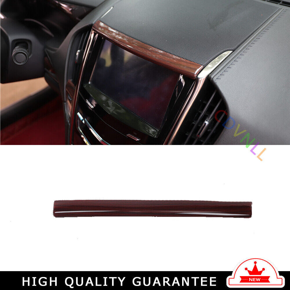 Middle Console Navigation Panel Trim for Cadillac ATSL 2014-2017 Red Wood Grain