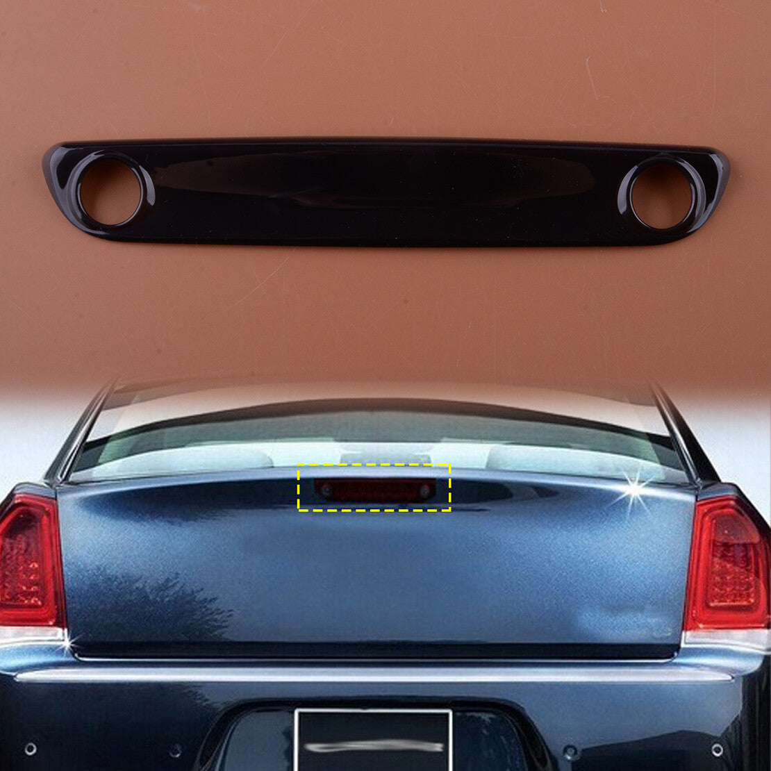 Rear High Mount Third Brake Light Cover Trim Fit for for CHRysler 300 2018-2022 v