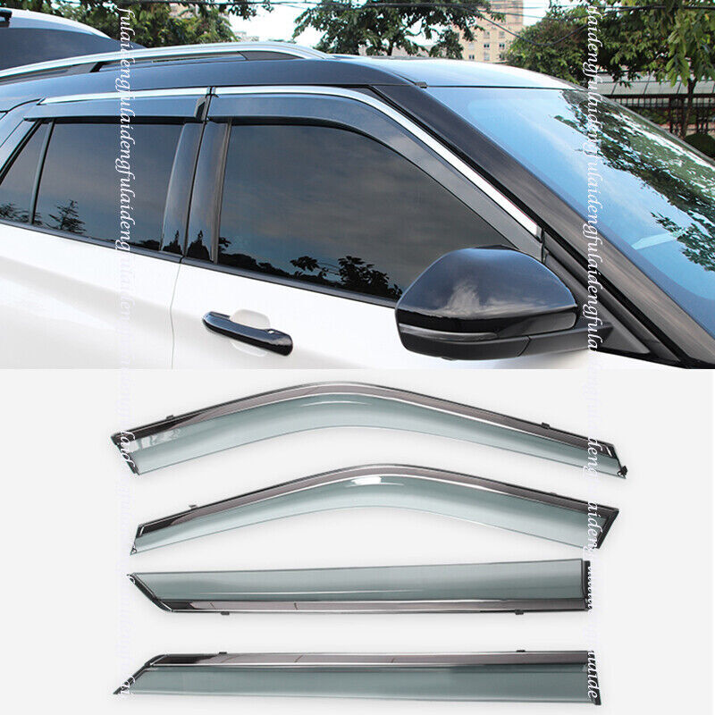 4Pcs for Ford Explorer 2020-22 Window Sun Vent Visor Rain Guard Sun Rain Shield