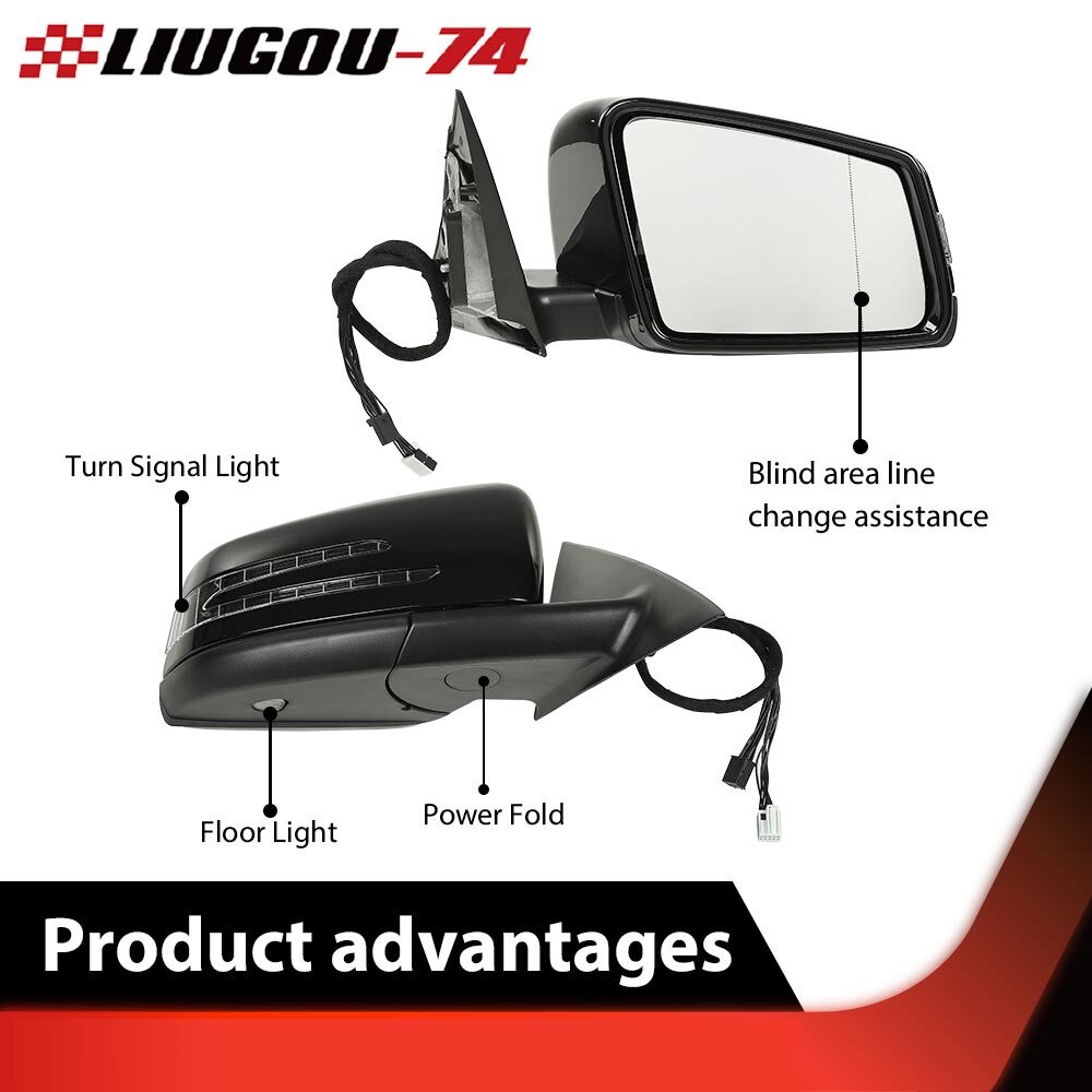 Fit for Mercedes CLA250 14-16 Mirror Plus Tape Memory Puddle Lights Passenger Side - v