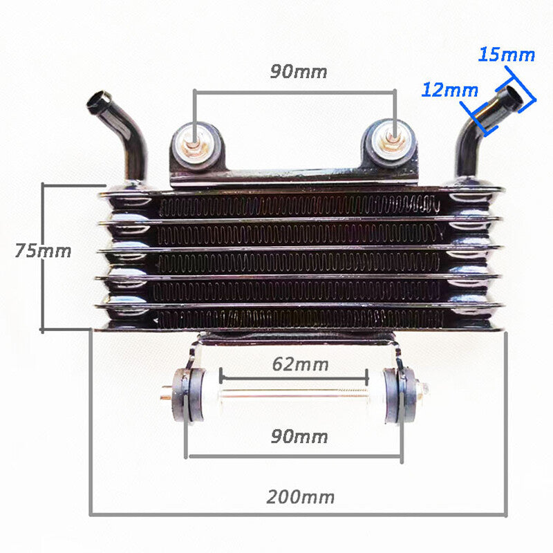 High-performance gearbox oil cooler radiator for motorcycles, pit dirt bikes - n
