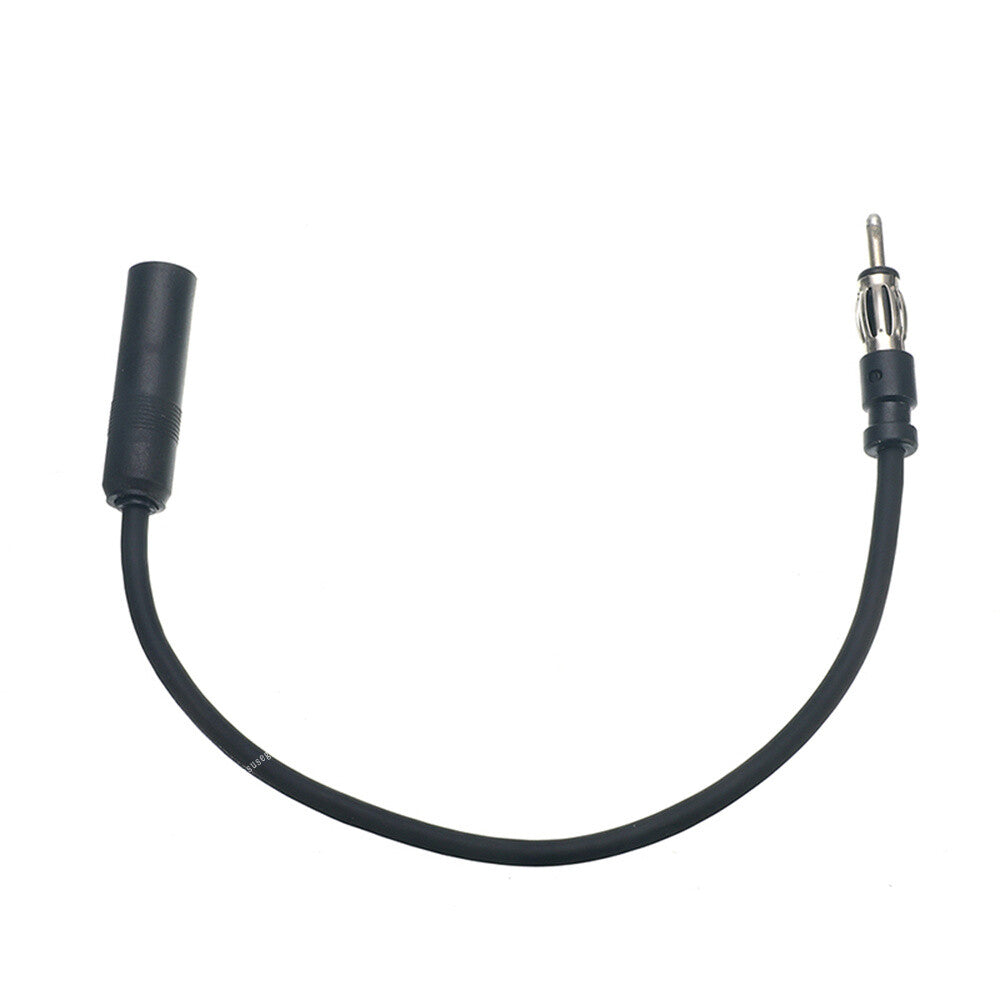 35cm Black Auto Car Antenna Extension Cord Male Female AM/FM Radio Cable Q