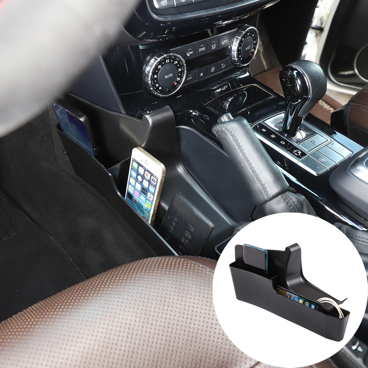 Black for seat storage cloth bag with two-space box decoration for Toyota Supra 19-21