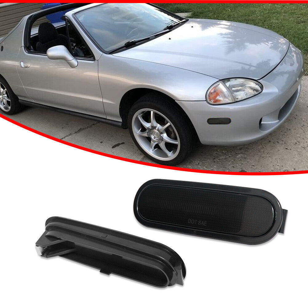 Smoked front marker signal light housing kit suitable for 93-97 for Honda Del Sol DelSol- v