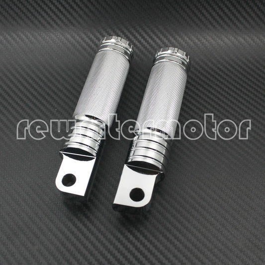 Chrome Knurled Highway Foot Rest Pegs for Harley Touring Softail Sportster Dyna