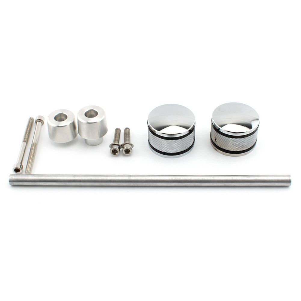 1x Front Axle Nut Cover Cap Installation Kit Aluminum for Harley Davidson Bike F