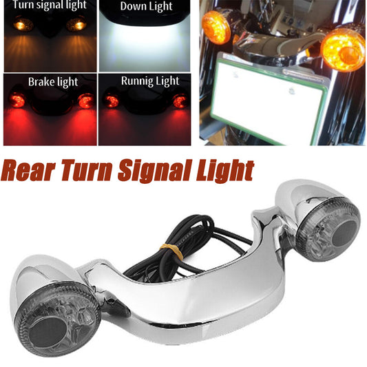 Rear turn signal brake LED light bar suitable for Harley Touring Road Street Glide Chrome - n