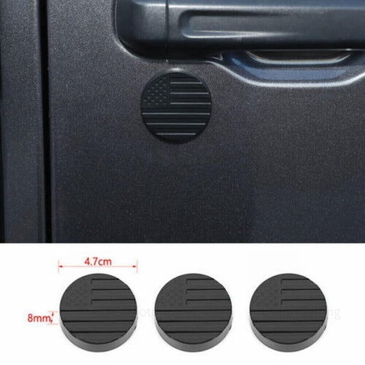 3PCS Matte Black Door Key Socket Cover for Jeep for Wrangler TJ JK JL JT Gladiator