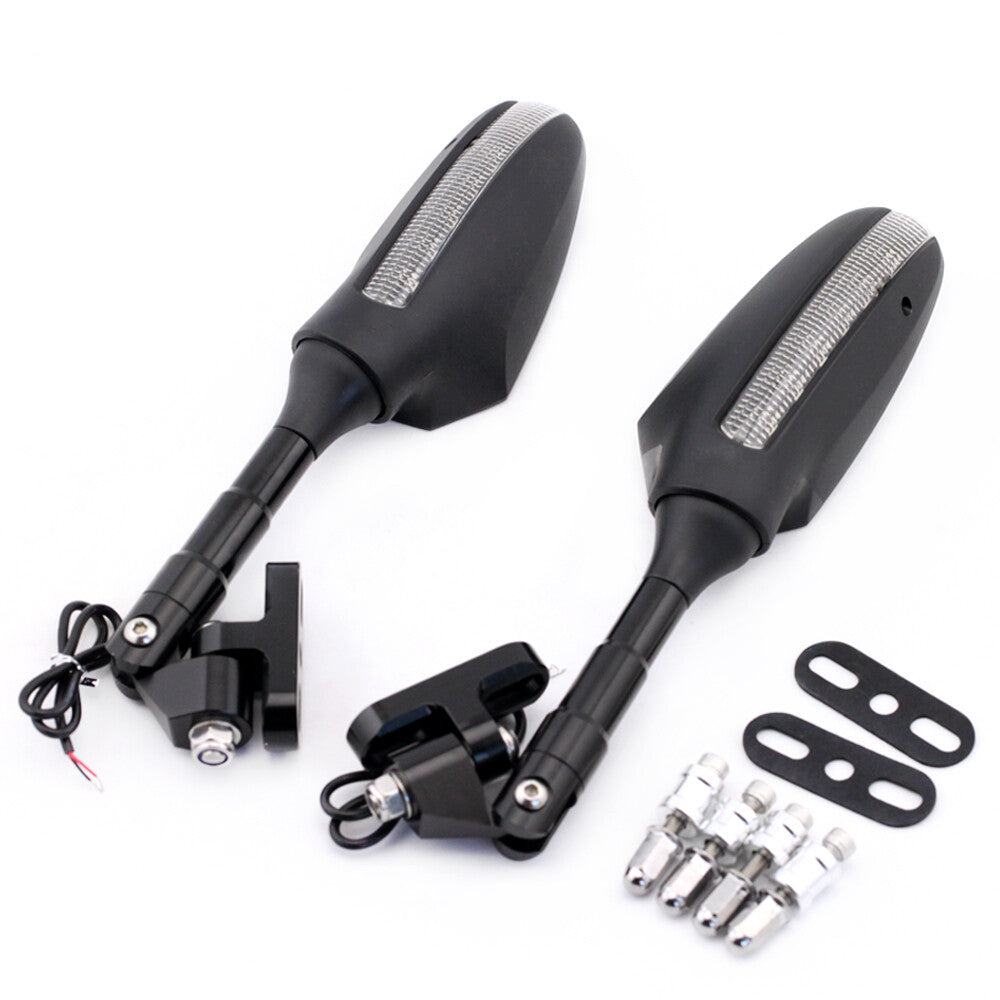 for BMW K 1200S K 1300S K1200S K1300S CNC Rearview Mirrors LED Turn Signal Q