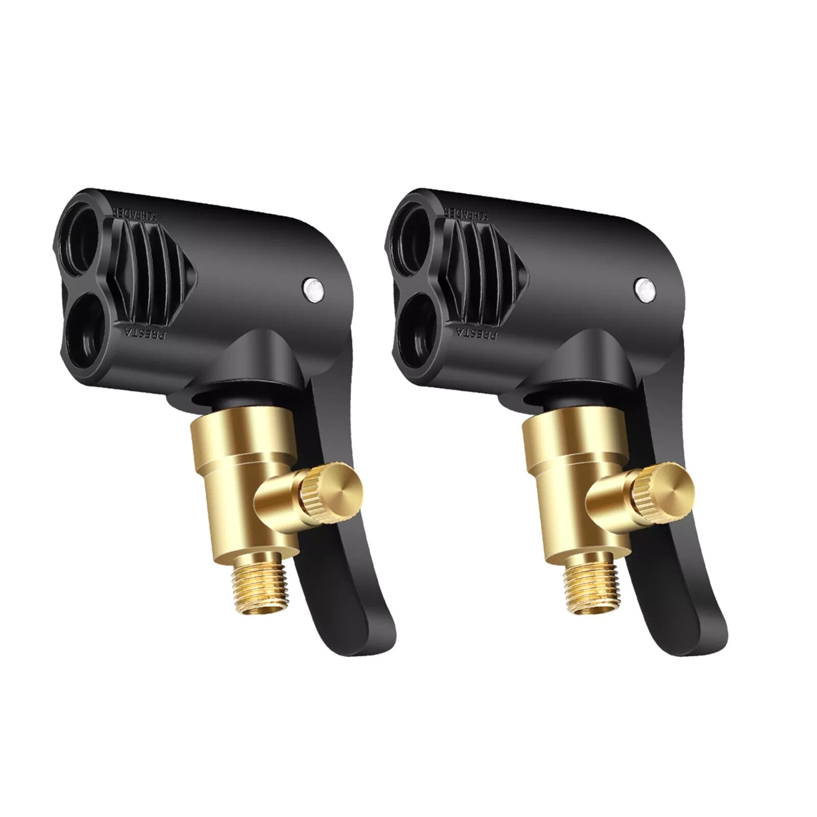 2PCS 2-in-1 Deflateable Air Chuck Accessories Fit For Schrader and Presta Valves