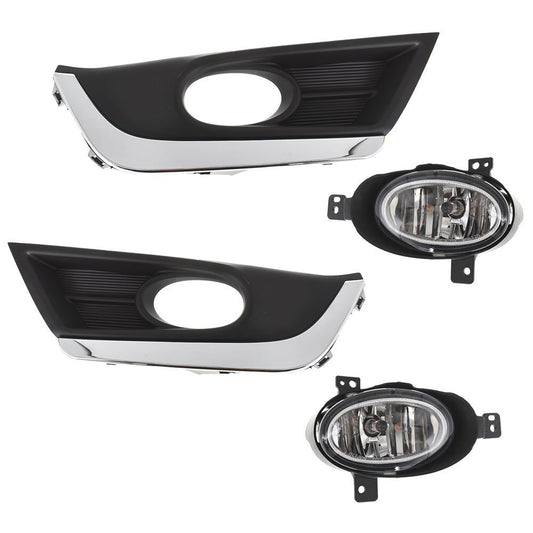 Chrome trim on left and right side fog lights for 2017-2018 for Honda CR-V n
