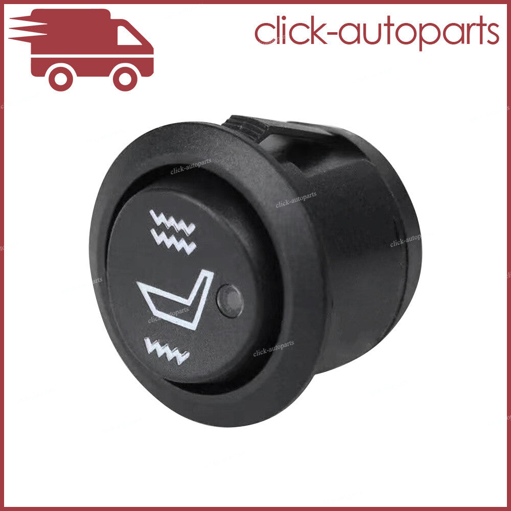 For Universal Carbon Fiber Heated for Seat Heater Kit Car Cushion Round Switch 12V Q