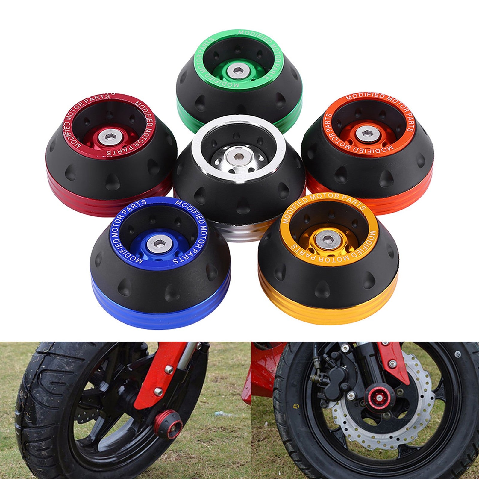 CNC Aluminum Front Fork Wheel Frame Sliders Motorbike Falling Protection Scooter